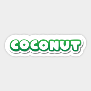 Coconut Text Sticker